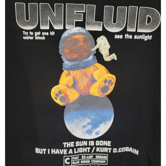 Men's black UNFLUID Kurt D.Cobain graphic t-shirt  - large - Picture 6 of 8